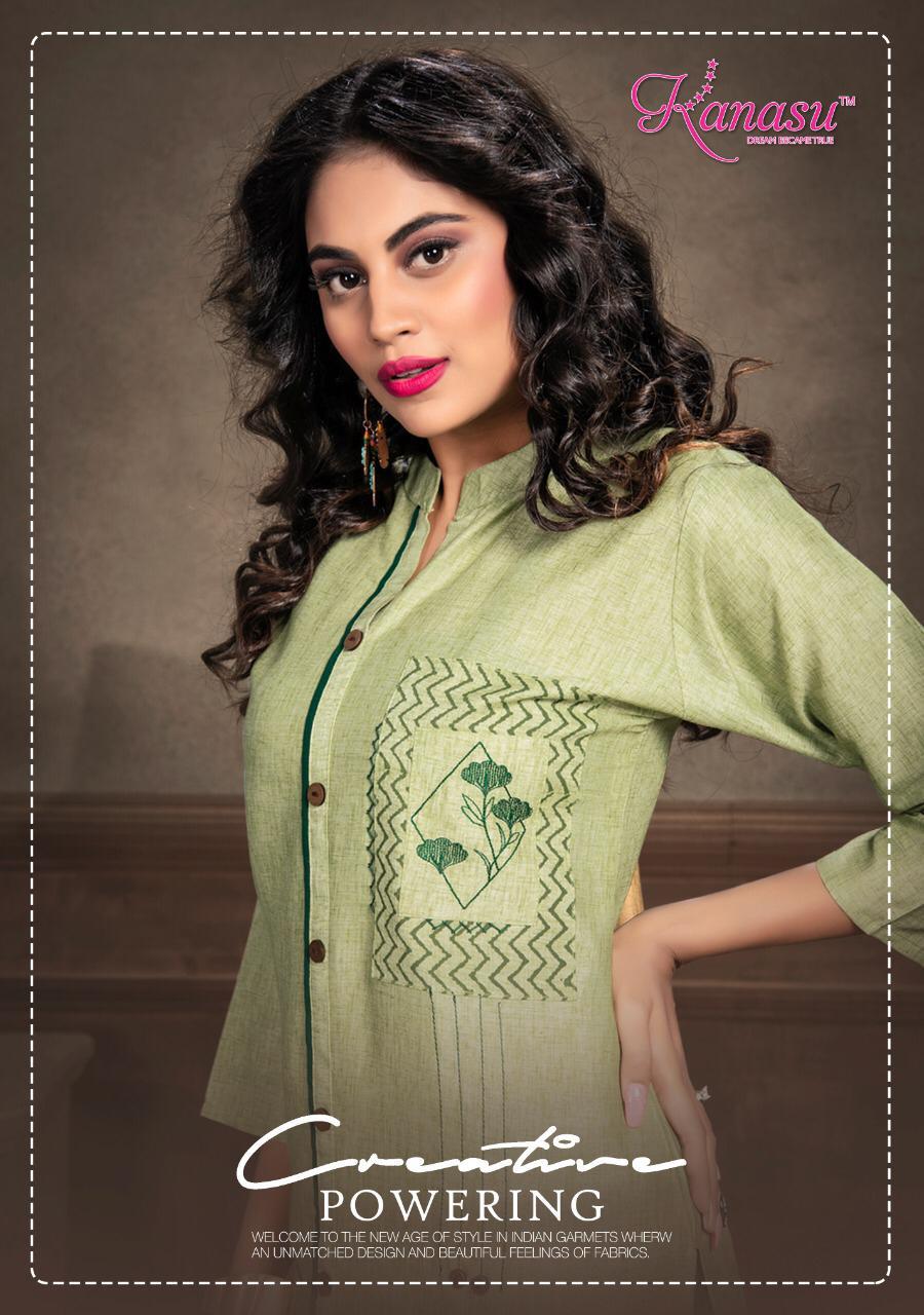 Kanasu Aliia Designer Straight Cut Short Kurti Collection at Wholesale Price